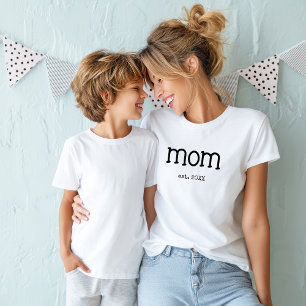 T-shirt Black Lettering établi maman