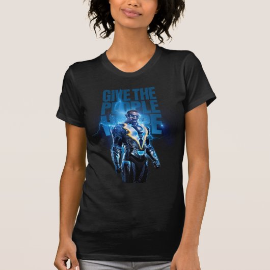 T-shirt Black Lightning - Donnez De L'Espoir Aux Gens (Devant)