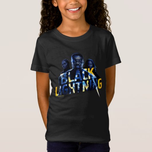 T-Shirt Black Lightning Heroes (Devant)