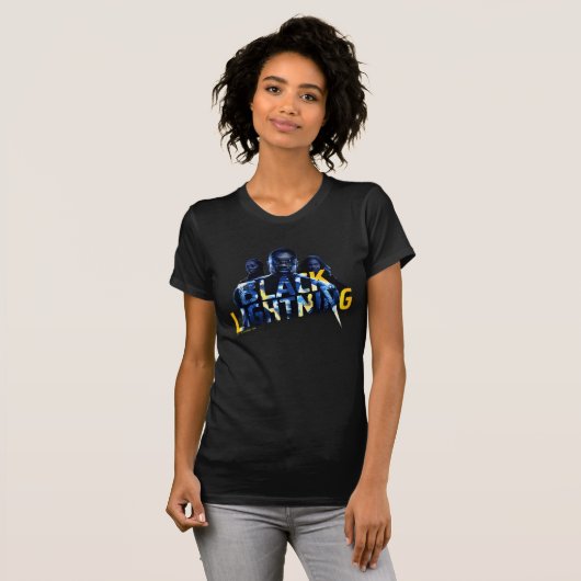 T-shirt Black Lightning Heroes (Devant entier)
