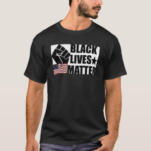 T-shirt Black lives matière Collection avec USA Flag