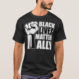 T-shirt Black Lives Matt Ally Poing Soutien Égalité Hommes