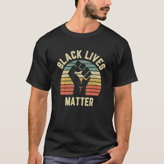 T-shirt Black Lives Matt Cool Rétro Design pour BLM (Devant)