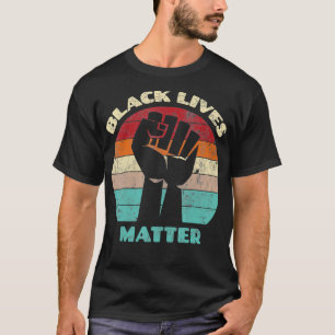T-shirt Black Lives Matt Cool Retro Sunset Design pour B