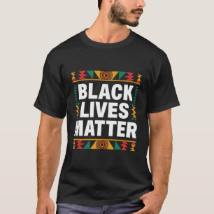 T-shirt Black Lives Matt Design avec Motifs Africains