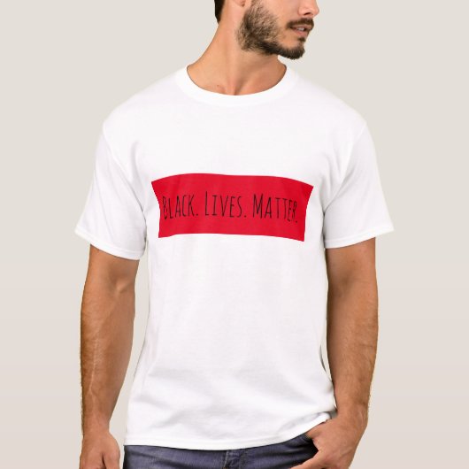 T-shirt Black Lives Matt Rectangle rouge (Devant)