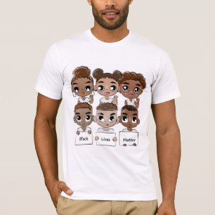 T-shirt Black Lives Matter (avec des enfants levant les po