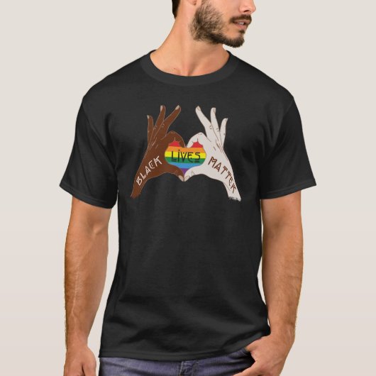 T-shirt Black Lives Matter - Love blm Rainbow (Devant)