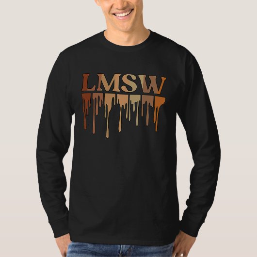 T-shirt Black LMSW African American Licensed Master Social (Devant)