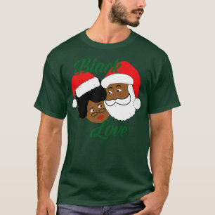 T-shirt Black Love Black Père Noël Mme Claus