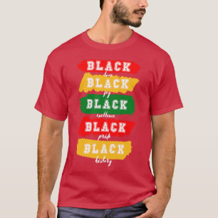 T-shirt Black love noir joie noire excellence noire