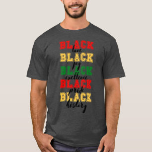 T-shirt Black love noir joie noire excellence noire
