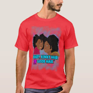 T-shirt Black Maman et fille Kinky Hair Love