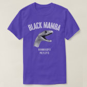 T-shirt black mamba deadly snake design Dendroaspis polyle (Design devant)