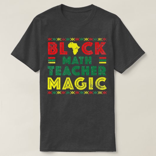 T-shirt Black Math Teacher (Design devant)
