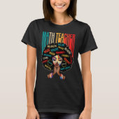 T-shirt Black Math Teacher Afro Love Melanin African Ameri (Devant)