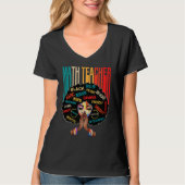 T-shirt Black Math Teacher Afro Love Melanin African Ameri (Devant)