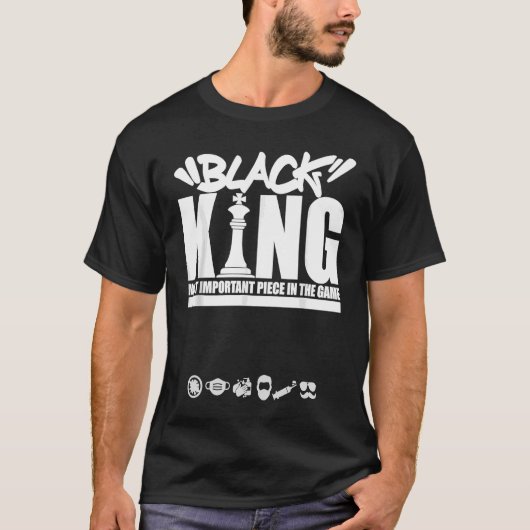 T-shirt Black Melanin King Fête des pères Plus Taille Mens (Devant)