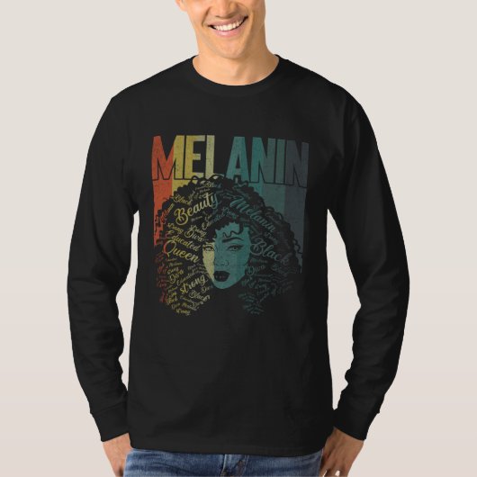 T-shirt Black Melanin Queen Apparel African American Afro  (Devant)