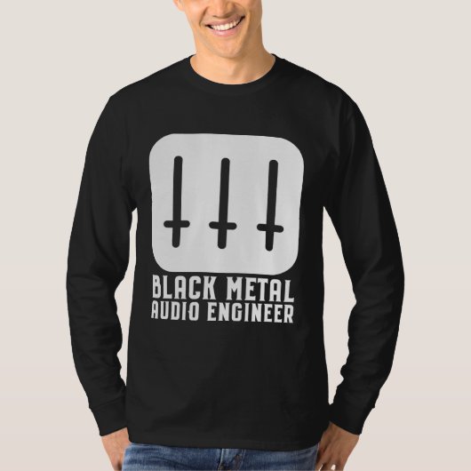 T-shirt Black Metal Audio Engineer (Devant)