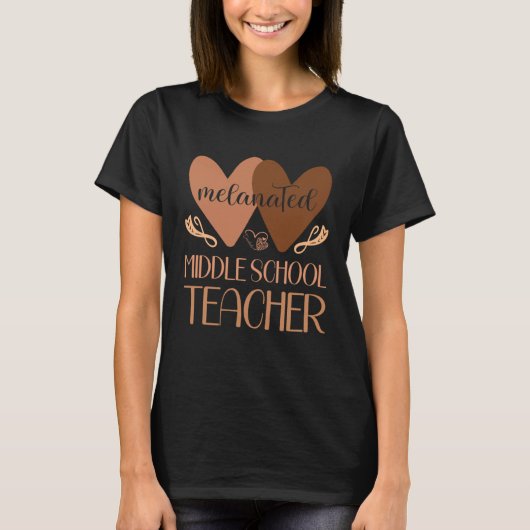 T-shirt Black Middle School Teacher Black History Women Af (Devant)