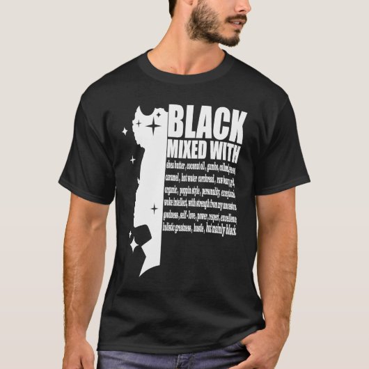 T-shirt Black Mixed With Black History Month African Ameri (Devant)