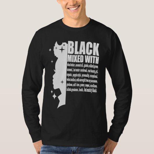 T-shirt Black Mixed With Black History Month African Ameri (Devant)