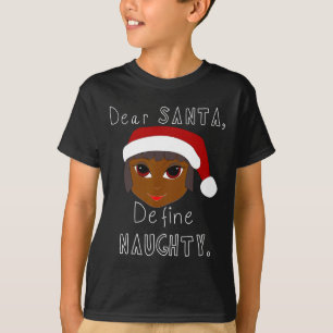 T-shirt Black mme claus père Noël définit la vilaine famil