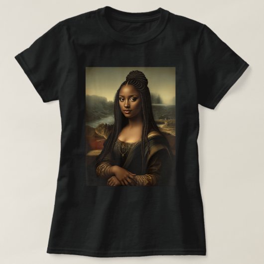 T-shirt Black Mona Lisa Art Histoire noire (Design devant)