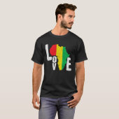 T-shirt Black Month History Love Africa (Devant entier)