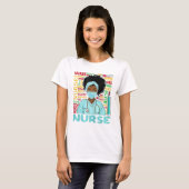 T-shirt Black Nurse Afro Magic&Black History Mois Nurse M (Devant entier)