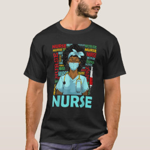 T-shirt Black Nurse Afro Magic Melanin Black History Mois
