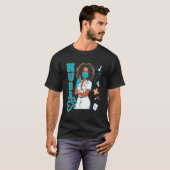 T-shirt Black Nurse Uniforme Visage Masque Afro Africain N (Devant entier)