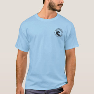 T-shirt Black Ocean Wave Circle Design Emerald Isle