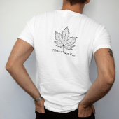 T-shirt Black On White Glorieux et libre Canadien