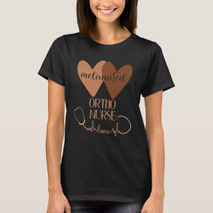 T-shirt Black Ortho Nurse Week Melanated Woman Black Histo