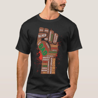 T-shirt Black Papa Poing main BHM Pride Afro-Américain Gra