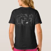 T-shirt Black Paws in Sun-Drenched Alley (Dos)