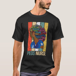 T-shirt Black Peds Nurse Pour Afro-Américain Melanin Nu