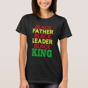 T-shirt Black Père Black Leader Black King Fort Afrique