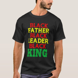 T-shirt Black Père Black Leader Black King Fort Afrique