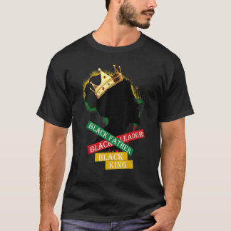 T-shirt Black Père Black Leader Black King Graphic Papa