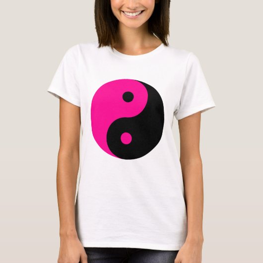 T-shirt black pink yang (Devant)