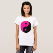 T-shirt black pink yang (Devant entier)