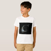 T-shirt black planet 3d illustration in the universe (Devant entier)