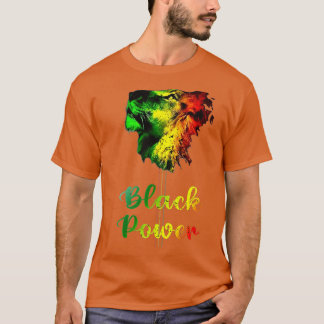 T-shirt Black Power Lion Black History Men Boys