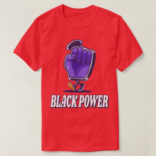 T-shirt Black Power Panther Party Oakland 1966 Cartoon Fis (Design devant)