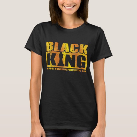 T-shirt Black Pride Black King Pièce d'échecs Black Histor (Devant)