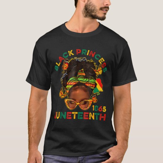 T-shirt Black princes Juneteenth 1865 mois d'histoire (Devant)