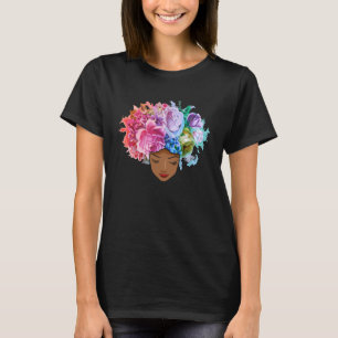 T-shirt Black Queen Afro Colorée Black Woman Pride